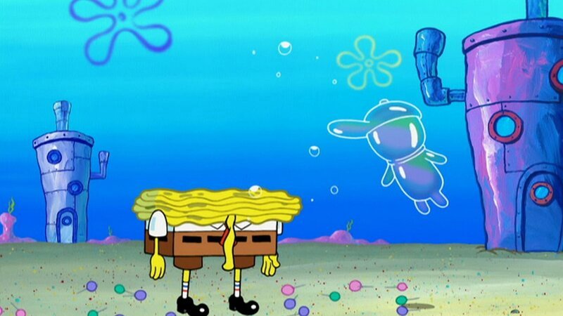 L-R: SpongeBob, Shiny Bubble – Bild: ViacomCBS