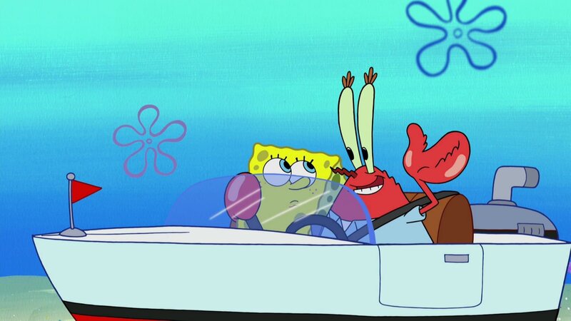 L-R: SpongeBob, Mr. Krabs – Bild: ViacomCBS