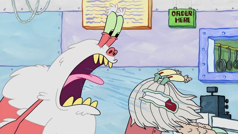 L-R: Yeti Krab, Squidward – Bild: ANNÉE Viacom International Inc. Tous droits réservés. Nickelodeon, Bob l’éponge et tous les autres titres, logos et personnages qui y sont associés sont des marques de commerce de Viacom International inc. Créé par Stephen Hillenburg.