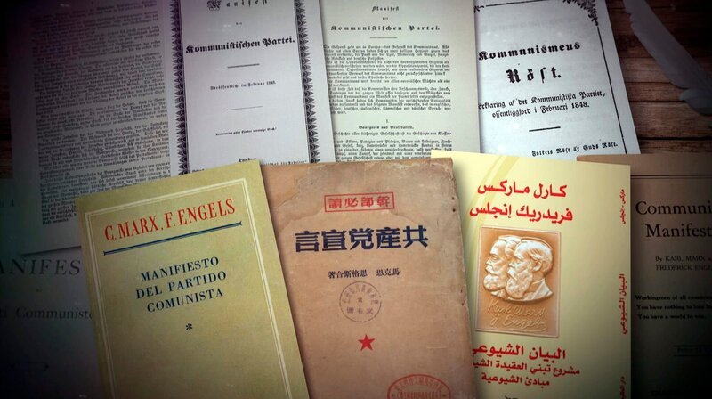Das kommunistische Manifest wurde in mehr als 100 Sprachen übersetzt. – Bild: WDR/​Martin Becker