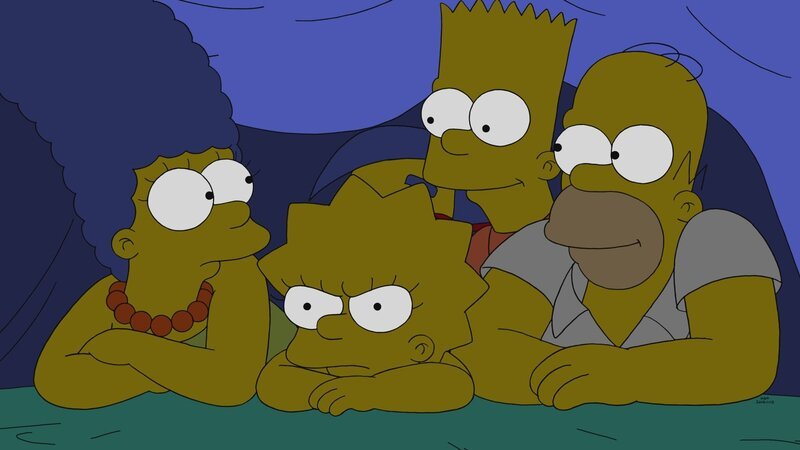 (v.l.n.r.) Marge; Lisa; Bart; Homer – Bild: 2020 by Twentieth Century Fox Film Corporation. Lizenzbild frei