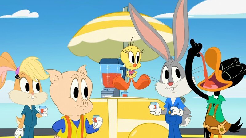 v.li.: Lola Bunny, Porky Pig, Tweety, Bugs Bunny, Daffy Duck – Bild: Bugs Bunny Builders and all related characters and elements are trademarks of and © Warner Bros. Entertainment Inc.