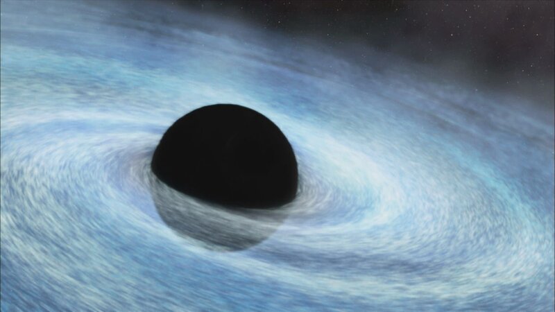 Schwarze Löcher akkretieren. – Bild: Discovery Communications