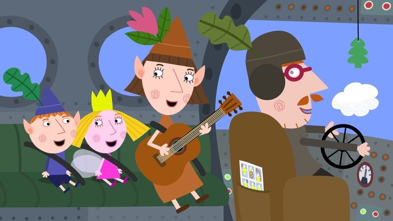 Mr. Elf, Mrs. Elf, Ben und Holly sind auf dem Weg in die Ferien. – Bild: ZDF/​Astley Baker Davies Ltd/​Rubber Duck Entertainment