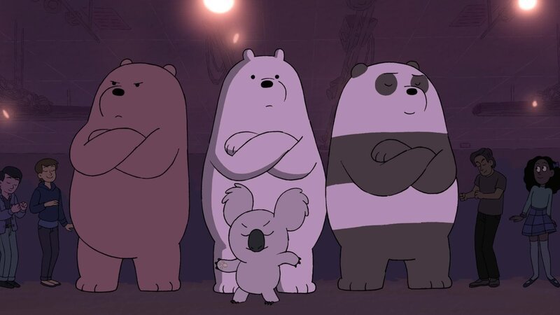 Vorne: Nom Nom. Hinter, v.li.: Grizzly Bear, Ice Bear, Panda Bear – Bild: Cartoon Network
