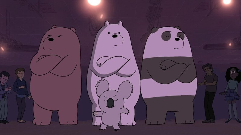 Vorne: Nom Nom. Hinter, v.li.: Grizzly Bear, Ice Bear, Panda Bear – Bild: Cartoon Network