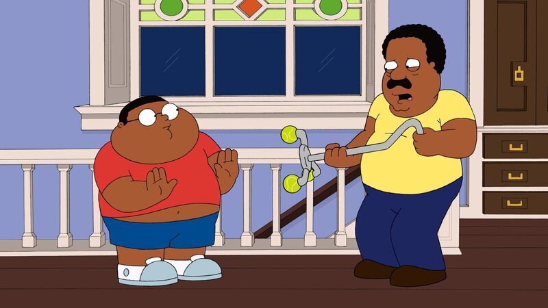 Cleveland Brown Jr. (l.); Cleveland Brown (r.) – Bild: Paramount /​ FOX /​ 2011 FOX BROADCASTING /​ THE CLEVELAND SHOW and TCFFC ALL RIGHTS RESERVED.