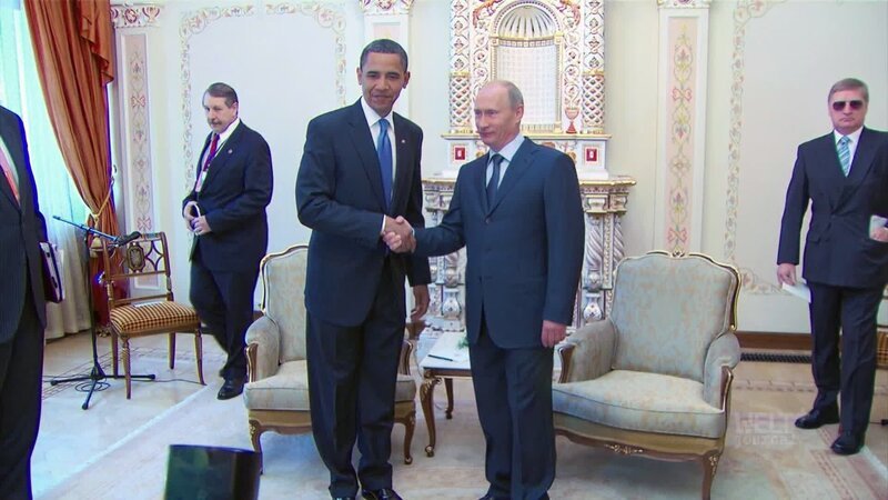 Präsident Obama wurde von Putin nicht ernst genommen. Obama überließ das ungeliebte Russland-Dossier seinem Vizepräsidenten Biden. – Bild: ORF/​PBS