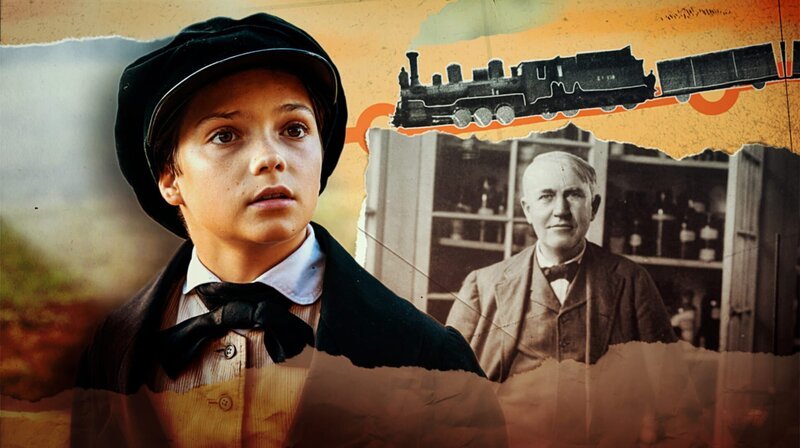 Mit zwölf Jahren beginnt für Alva als News Boy bei der Eisenbahn das große Abenteuer. Später wird er als der genialen Erfinder Thomas Alva Edison (1847 – 1931) berühmt. – Bild: SWR/​LOOKSfilm/​Steffen Junghans