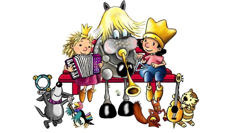 Der kleine König und seine Freunde machen Musik. – Bild: rbb/​Imediat GbR