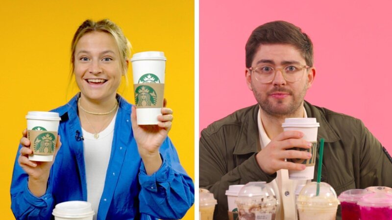 Starbucks ist einer der größten Kaffeehausketten der Welt. Aber bekommen wir überall auch immer das gleiche? Lilly Temme und Florian Reza finden es heraus. – Bild: ZDF und Markus Müller