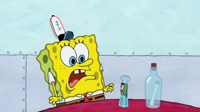 L-R: SpongeBob, Plankton – Bild: ViacomCBS