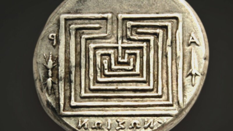 Geheimnisvolles Labyrinth: Was verbindet den Minotaurus mit den Münzen von Knossos? – Bild: ZDF und @2021 Alleycats./​@2021 Alleycats