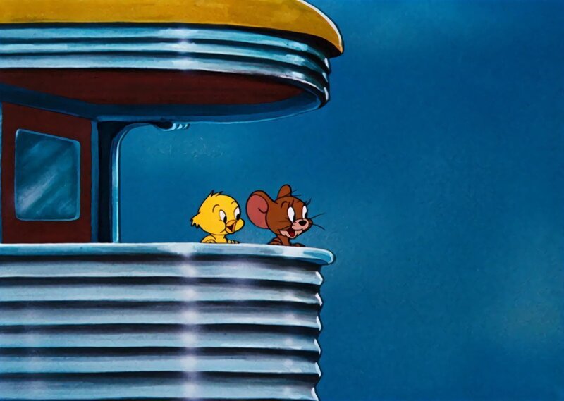 Im Vogelnest fühlt Jerry sich sicher vor Kater Tom. – Bild: SUPER RTL