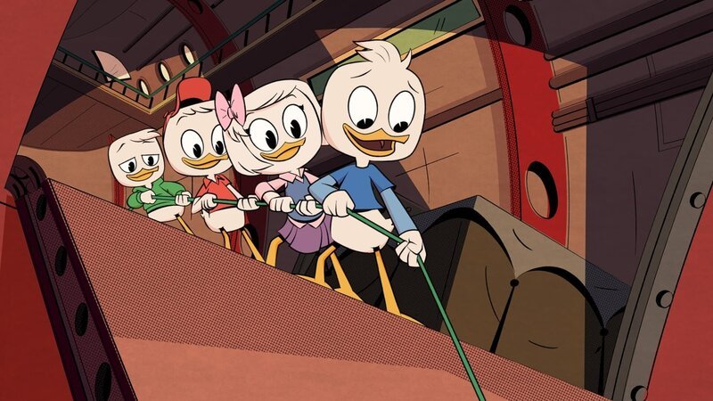 L-R: Louie Duck, Huey Duck, Webby Vanderquack, Dewey Duck – Bild: Disney Enterprises /​ Disney XD