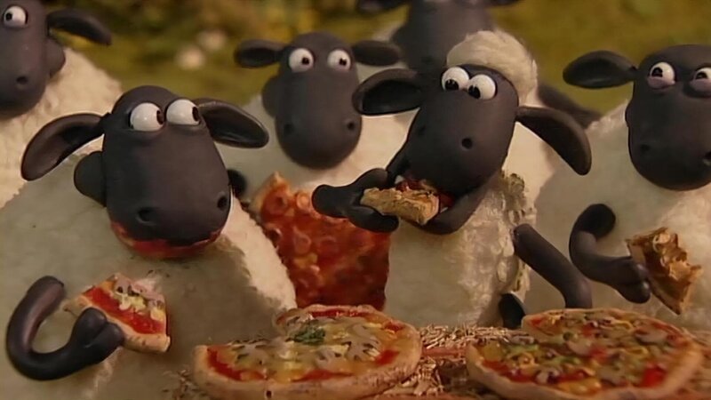 Pizza! Pizza! Ein Festessen auch für Schafe. – Bild: WDR/​Aardman Animation Ltd./​BBC
