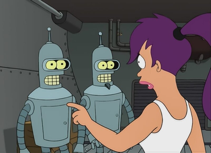 L-R: Bender, Flexo, Leela – Bild: 1999 Fox and its related entities. All rights reserved. Lizenzbild frei
