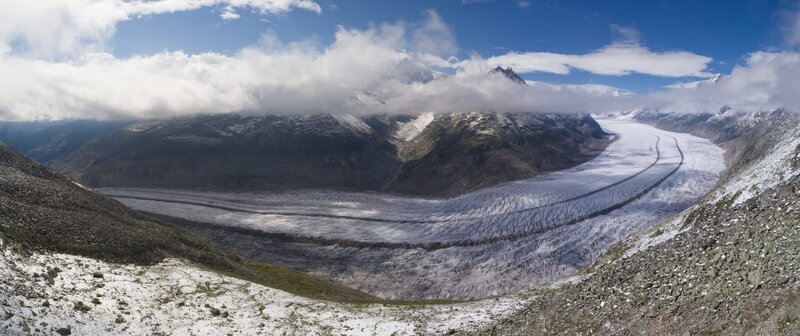 Der Aletschgletscher ist der grösste Gletscher der Alpen. – Bild: ZDF und SRF/​doc.station GmbH