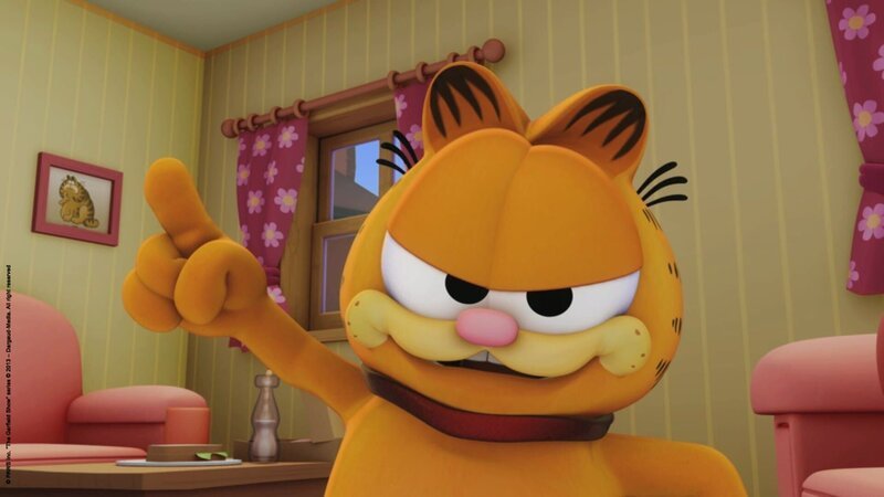 Garfield trägt das Hundehalsband. – Bild: HR/​Dargaud Media/​MediaToon/​Paws Inc./​France 3