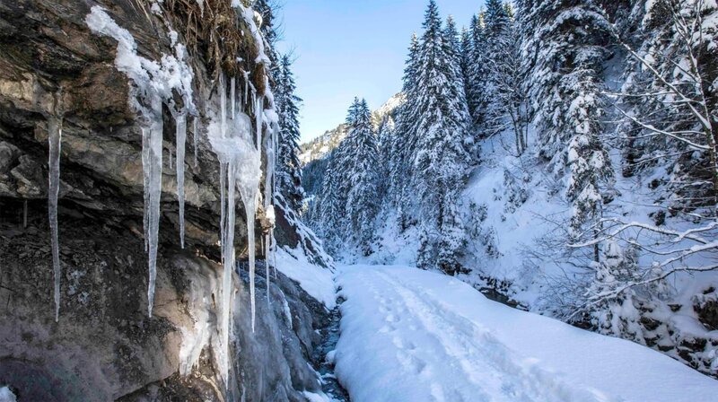 Abgeschlossen von Österreich und nur über Deutschland erreichbar. Für die Bewohner ist das Kleinwalsertal auch im Winter der schönste Ort der Welt. – Bild: phoenix/​ZDF