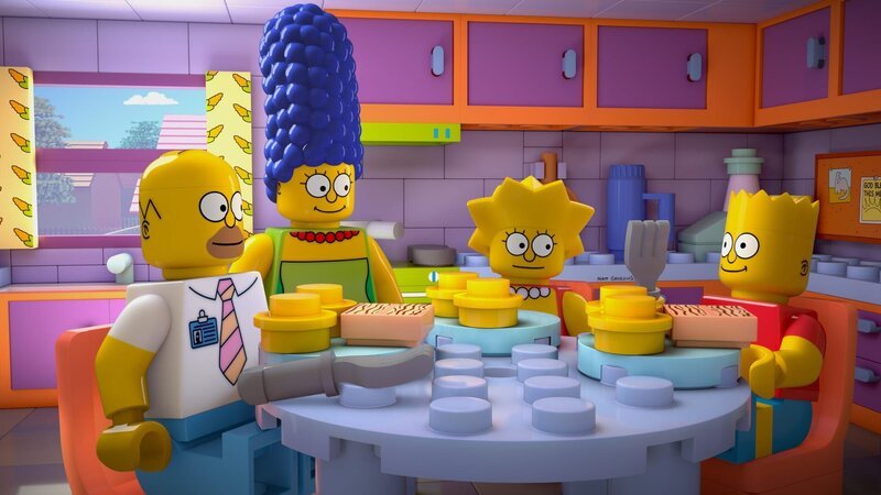 Familie Simpson komplett aus Legosteinen: (v.l.n.r.) Homer, Marge, Lisa und Bart … – Bild: 2013 Twentieth Century Fox Film Corporation. All rights reserved. Lizenzbild frei