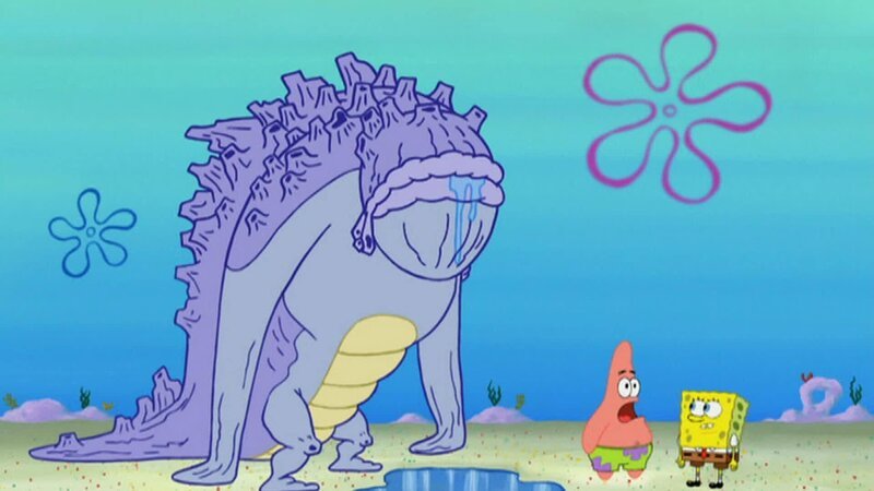 L-R: Rrarrg, Patrick, SpongeBob – Bild: ANNÉE Viacom International Inc. Tous droits réservés. Nickelodeon, Bob l’éponge et tous les autres titres, logos et personnages qui y sont associés sont des marques de commerce de Viacom International inc. Créé par Stephen Hillenburg