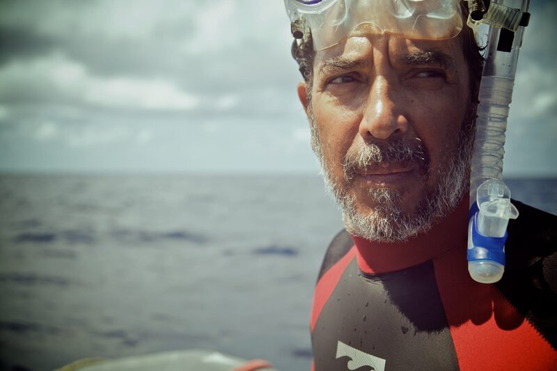 Vor der Dominikanischen Republik ist das Meer besonders blau. Osvaldo Vasquez und sein Team erforschen, warum es über 80 Prozent der Buckelwale genau hierher zieht, um sich zu paaren und ihren Nachwuchs aufzuziehen. – Bild: Stephen Cooter /​ BBC 2016