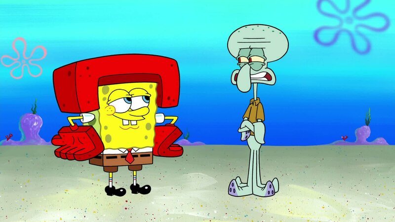 L-R: SpongeBob, Squidward – Bild: ANNÉE Viacom International Inc. Tous droits réservés. Nickelodeon, Bob l’éponge et tous les autres titres, logos et personnages qui y sont associés sont des marques de commerce de Viacom International inc. Créé par Stephen Hillenburg.
