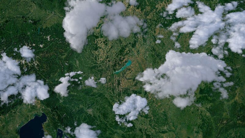 CGI overlay of a satellite view of Hungary. (National Geographic) – Bild: Copyright © The National Geographic Channel.