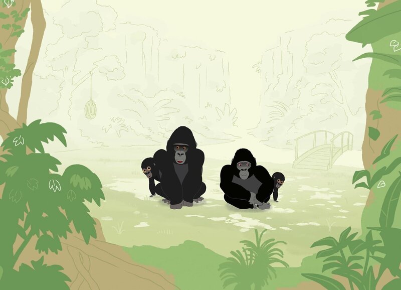 Guetnachtgschichtli Peek Zoo – Es neus Dihei Staffel 1, Episode 3 Gorillas – Bild: SRF/​Igloo Productions Ltd.