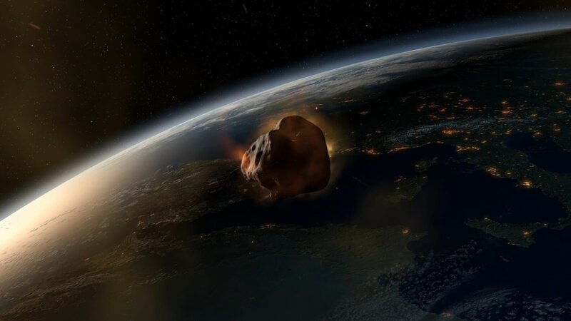 Täglich fallen mehrere Tonnen Asteroidenstaub zur Erde. Es ist nur eine Frage der Zeit, bis uns ein großer Brocken gefährlich wird. Doch trotz des Risikos sind Abwehrmaßnahmen bisher reine Theorie. – Bild: ZDF und Getty/​Getty