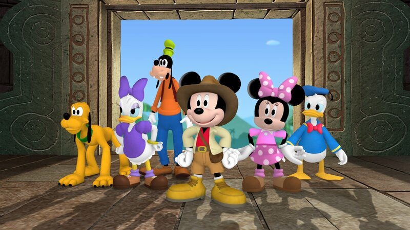 MICKEY MOUSE CLUBHOUSE – „Mickey’s Pirate Adventure“ – Disney Legend Dick Van Dyke guest stars as Goofy’s pirate grandpappy, Captain Goof-Beard, in a special music-filled episode of Disney Junior’s Emmy Award-nominated animated series „Mickey Mouse Clubhouse“ premiering FRIDAY, OCTOBER 10 (9:00 a.m., ET/​PT) on Disney Channel. (Disney Junior) PLUTO, DONALD DUCK, DAISY DUCK, GOOFY, MINNIE MOUSE, PEGLEG PETE, MICKEY MOUSE; MICKEY MOUSE CLUBHOUSE – „Quest for the Crystal Mickey!“ – When Plunderin’ Pete snatches the legendary Crystal Mickey statue from the clubhouse, it’s up to adventurer „Kansas City Mickey“ and his pals to get it back. This episode of Disney Junior’s „Mickey Mouse Clubhouse“ airs FRIDAY, MARCH 8 on Disney Junior (9:00 AM – 9:30 AM ET/​PT). (DISNEY JUNIOR) PLUTO, DAISY DUCK, GOOFY, MICKEY MOUSE, MINNIE MOUSE, DONALD DUCK – Bild: Disney /​ © 2013 The Walt Disney Company Germany