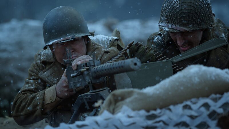 REENACTMENT- Deutsche Truppen bereiten sich auf den Angriff auf eine von französischen Widerstandskämpfern gehaltene Stellung vor. – Bild: National Geographic