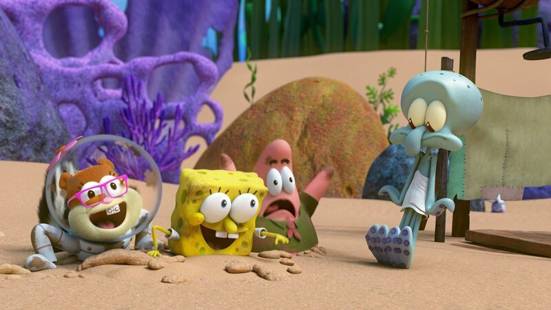 L-R: Sandy, SpongeBob, Patrick, Squidward – Bild: Paramount