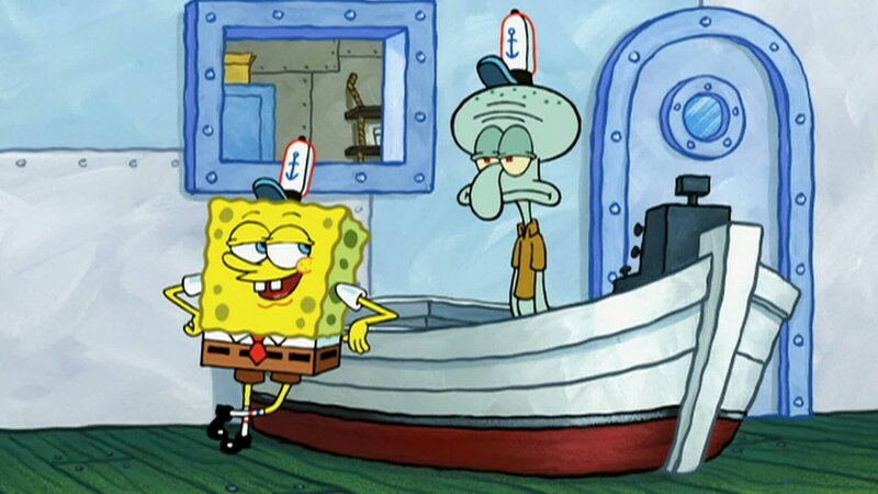 L-R: SpongeBob, Squidward – Bild: ANNÉE Viacom International Inc. Tous droits réservés. Nickelodeon, Bob l’éponge et tous les autres titres, logos et personnages qui y sont associés sont des marques de commerce de Viacom International inc. Créé par Stephen Hillenburg.