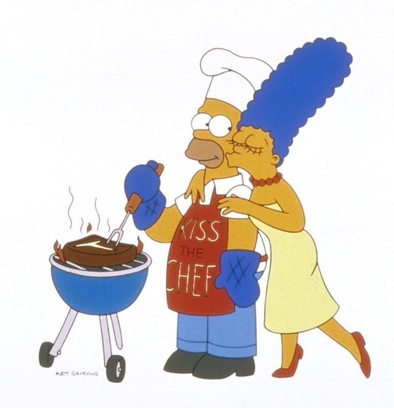 (9. Staffel) – Marge (r.) macht sich andauernd Sorgen um Homer (l.). – Bild: und TM Twentieth Century Fox Film Corporation – Alle Rechte vorbehalten Lizenzbild frei