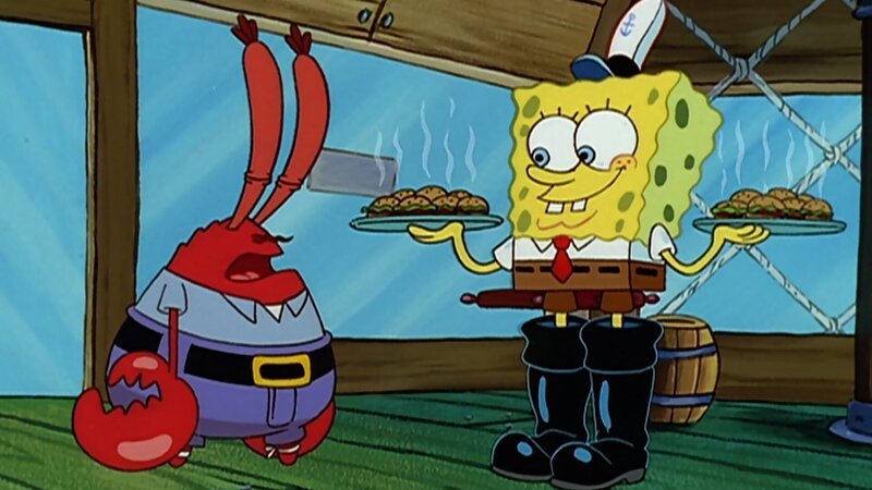 L-R: Mr. Krabs, SpongeBob – Bild: ViacomCBS