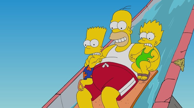(v.l.n.r.) Bart; Homer; Lisa – Bild: 2021 by 20th Television Lizenzbild frei