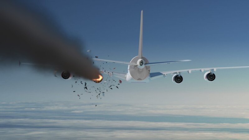 The turbine of reactor no.2 on Qantas flight 32 exploded just 4 minutes after taking off. – Bild: PLURIMEDIA (Cineflix)