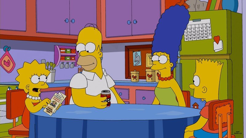 Arbeiten zusammen im Sandwichladen, bis etwas Schreckliches passiert: (v.l.n.r.) Lisa, Homer, Marge und Bart … – Bild: 2014 Twentieth Century Fox Film Corporation. All rights reserved. Lizenzbild frei