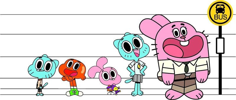 L-R: Gumball, Darwin, Anais, Nicole, Richard – Bild: Turner