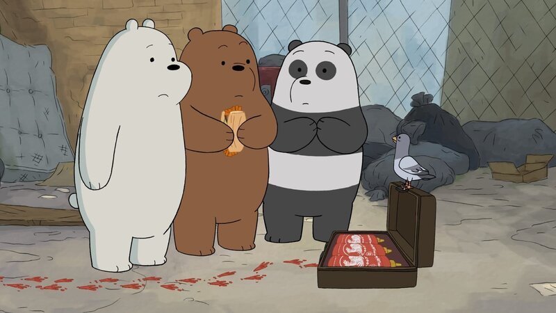 Ice Bear (l.), Grizzly Bear (2.v.l.), Panda Bear (2.v.r.) – Bild: TM and © 2019 The Cartoon Network, Inc. A WarnerMedia Company. All Rights Reserved