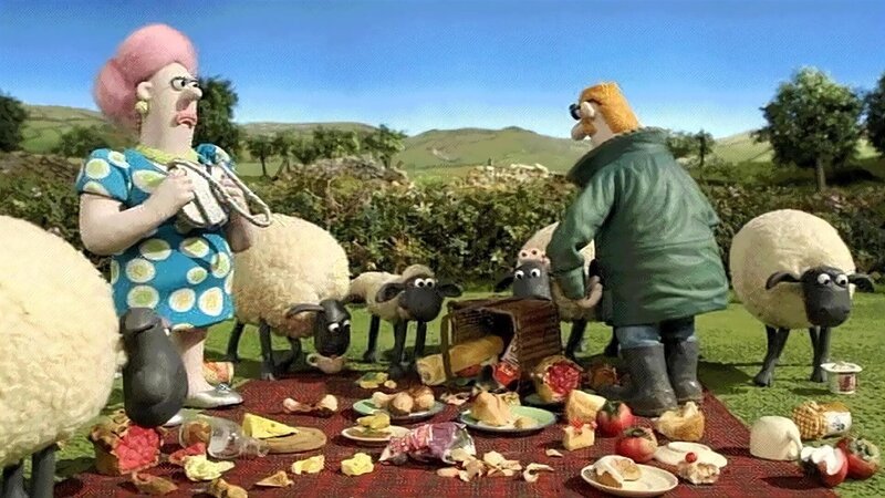 Alles durcheinander, das schöne Picknick ist verdorben. Die Enttäuschung ist groß. – Bild: WDR/​Aardman Animation Ltd./​BBC