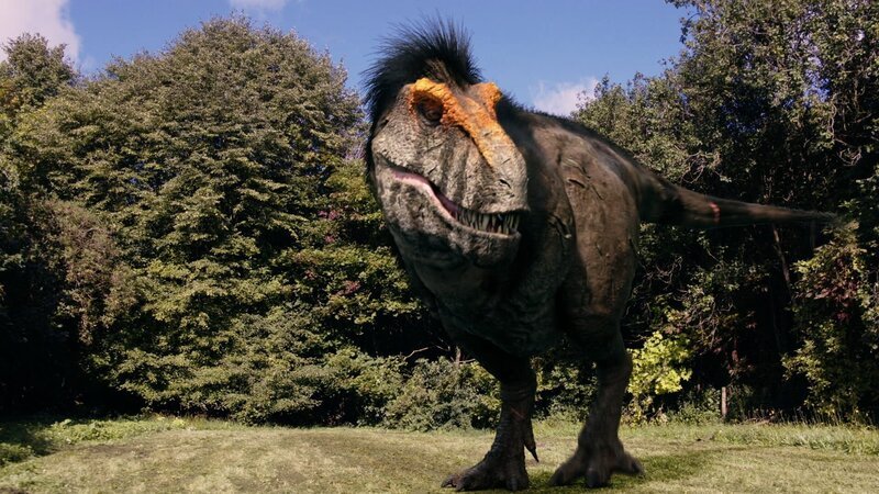 Ausschnitt Animation: Durch 3D-Aufnahmen von versteinerten T. Rex-Knochen kommen Dinoforscher zu dem Schluss, dass selbst der gefährlichste aller Raubsaurier gefiedert wie ein Vogel war. – Bild: ZDF und Talesmith./​Talesmith