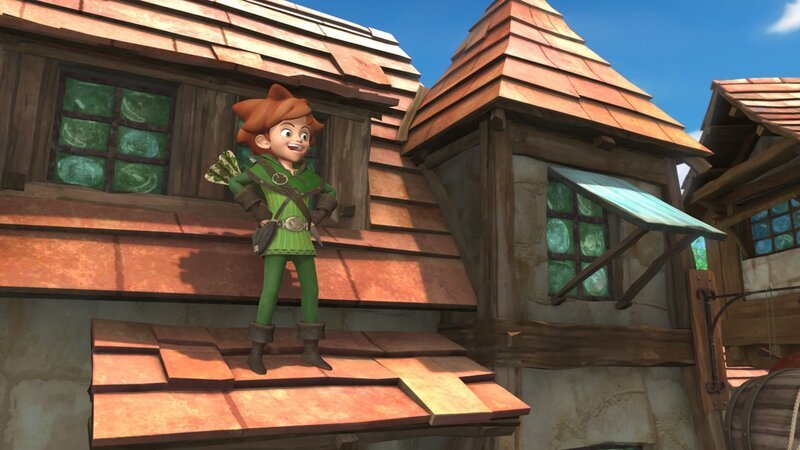 Robin Hood fühlt sich wohl, hoch oben auf den Dächern Sherwoods. – Bild: ZDF/​Method Animation/​DQ Entertainment/​Fabrique d’images/​ZDF Enterprises/​De Agostini
