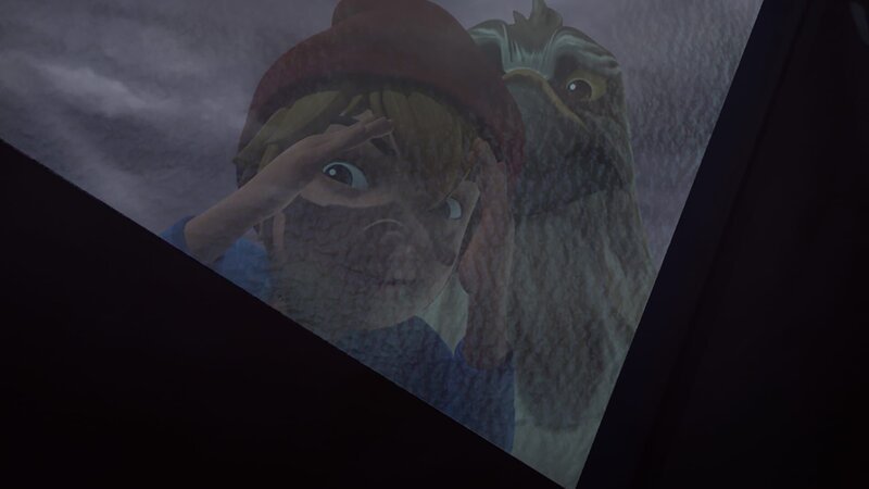 Nils ĂĽbernimmt das Kommando. Zusammen mit Gorgo wirft er einen Blick in das Innere des Leuchtturms.Â – Bild: BR/​Studio 100 Animation/​Studio 100 NV