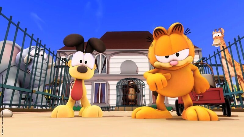 Garfield und Odie im Privatzoo – Bild: HR/​Dargaud Media/​MediaToon/​Paws Inc./​France 3