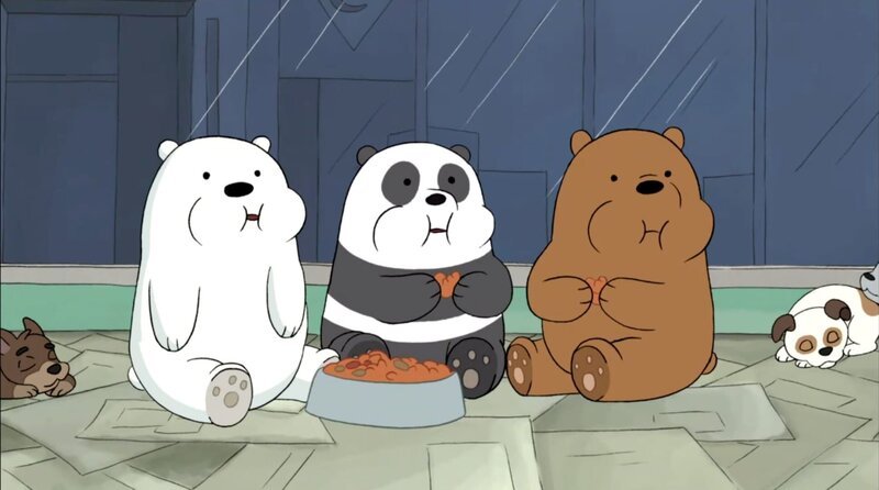 Mitte, v.li.: Baby Ice Bear, Baby Panda, Baby Grizzly – Bild: 2016 CARTOON NETWORK. A TIME WARNER COMPANY. ALL RIGHTS RESERVED