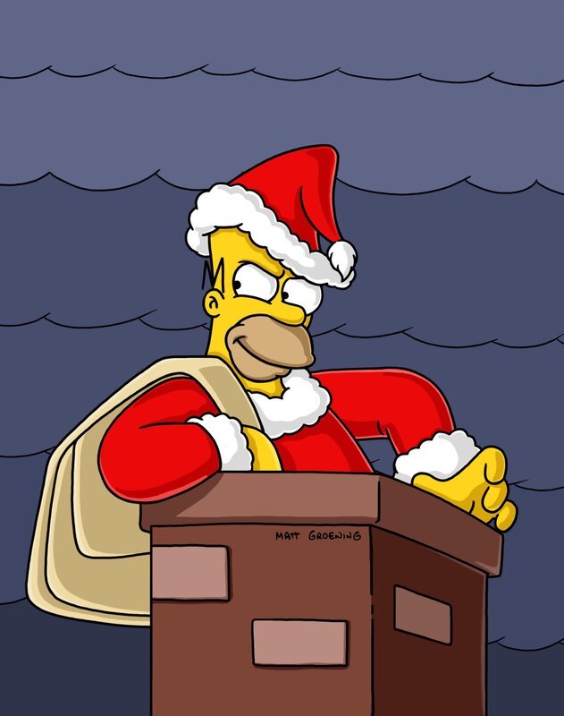Als Homer im Fernsehen eine Weihnachtsgeschichte sieht, ist er zutiefst gerührt und beschließt, sein egoistisches Verhalten aufzugeben und ebenfalls ein guter Mensch zu werden … – Bild: und TM Twentieth Century Fox Film Corporation – Alle Rechte vorbehalten Lizenzbild frei