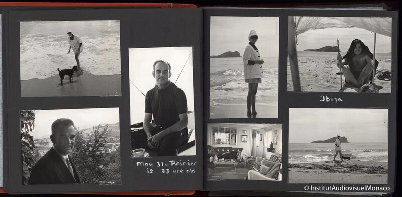 Fotos von Grace Kelly und Fürst Rainier III. auf ihrer Hochzeitsreise 1956. Aus einem privaten Fotoalbum von Grace Kelly, aufbewahrt im Archiv der Fürstenfamilie Grimaldi in Monaco. – Bild: Rainier III. von Monaco